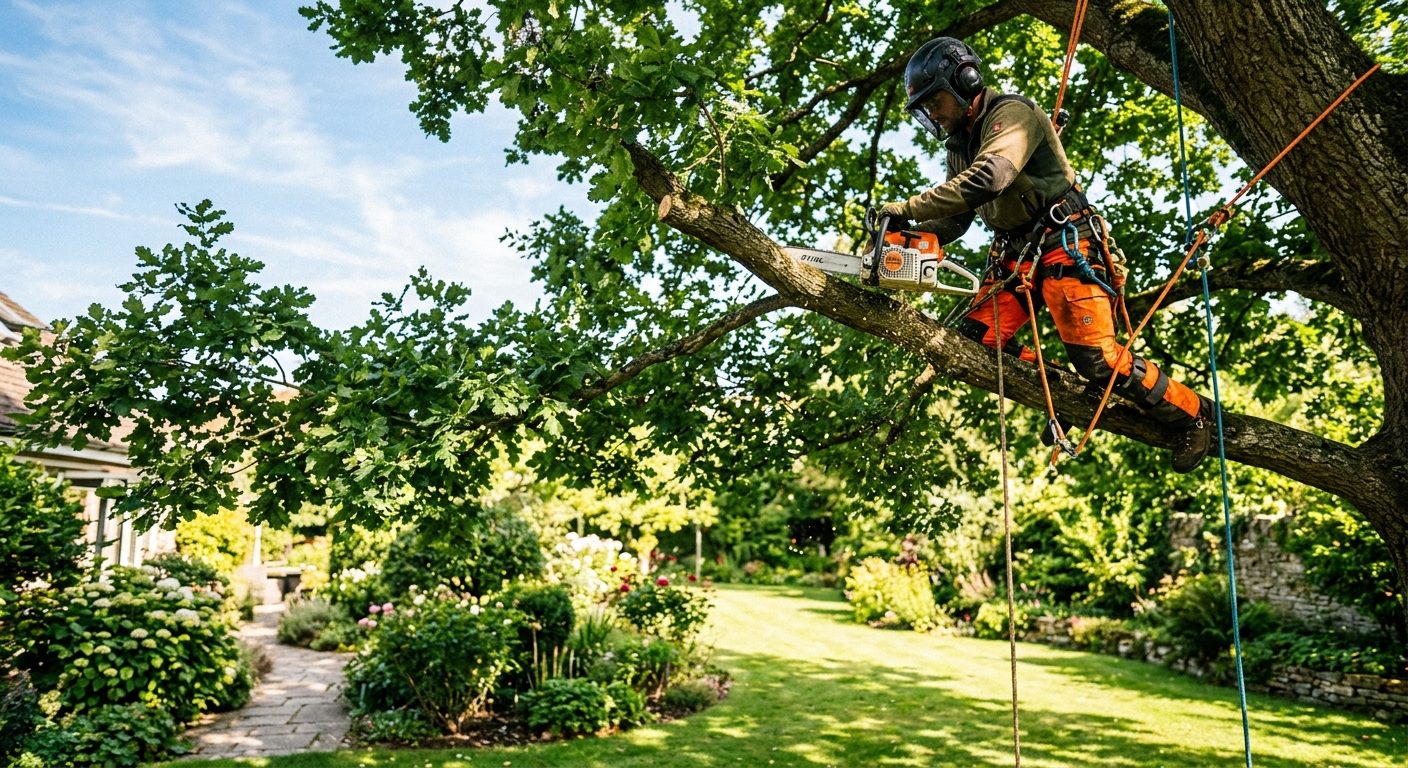 Élagage professionnel d'un grand arbre à Louhans par MT PAYSAGE