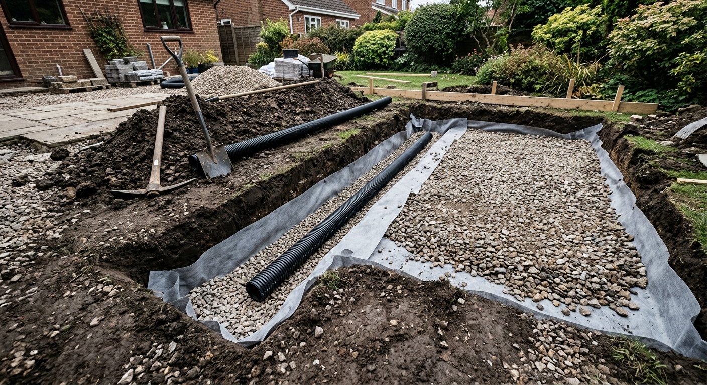 Technique de ma&ccedil;onnerie paysag&egrave;re, fondations et drainage
